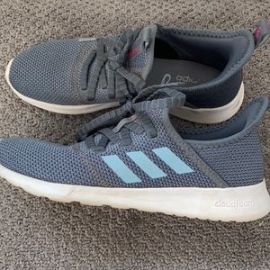 Adidas cloud foam grey blue athletic shoes